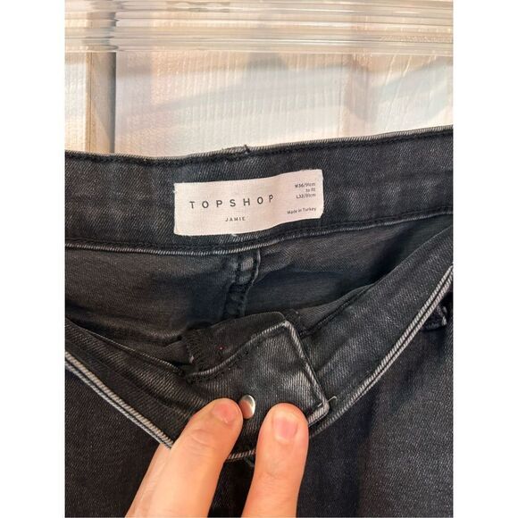 Topshop Jaime Jeans in Washed Black Size 36 - Picture 4 of 7